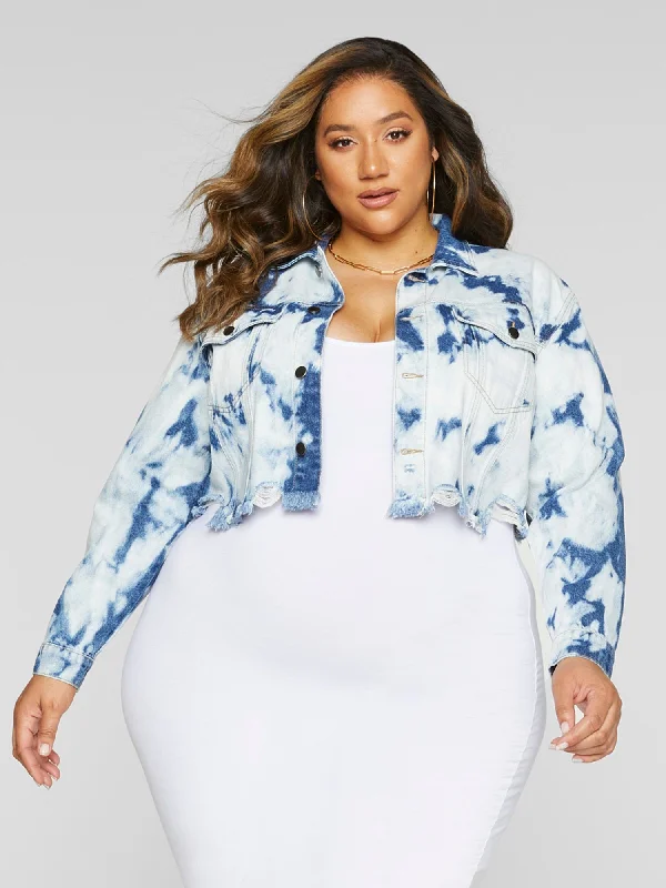 Arlene Acid Wash Cropped Denim Jacket