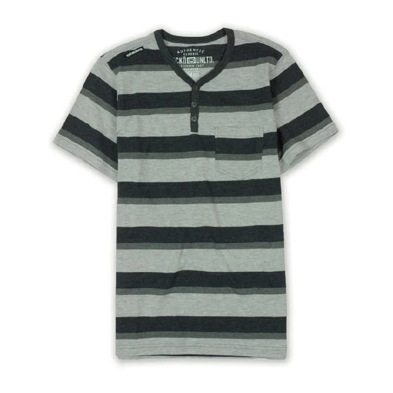 Ecko Unltd. Mens Heather Jsy Stripe Henley Shirt