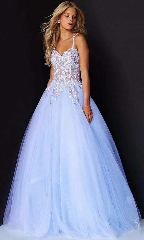 Formal Dress for Beach ThemesJovani - 06207SC Tulle Corset Long Gown