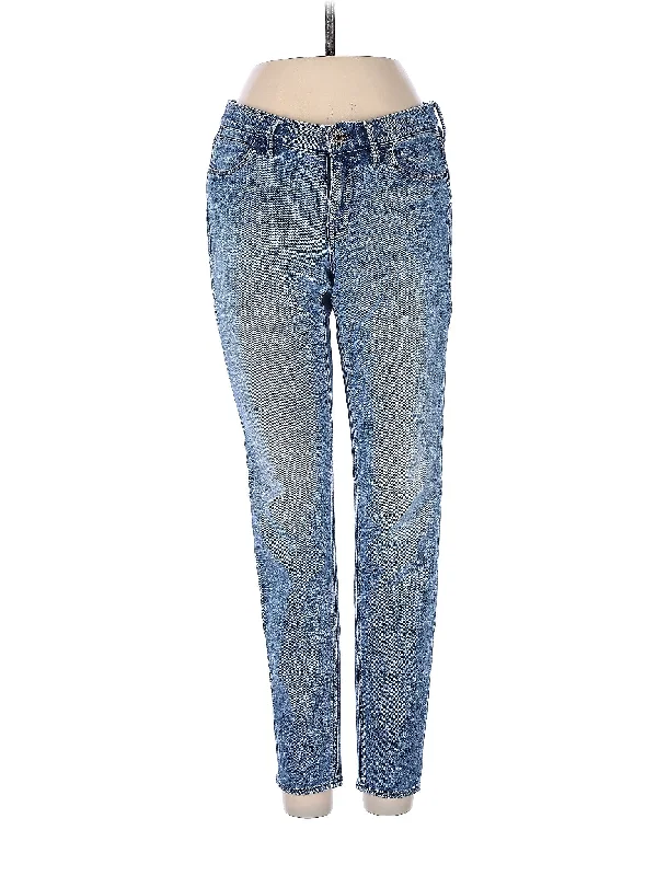 women's cropped denim jeansLow-Rise Skinny Jeans in Light Wash