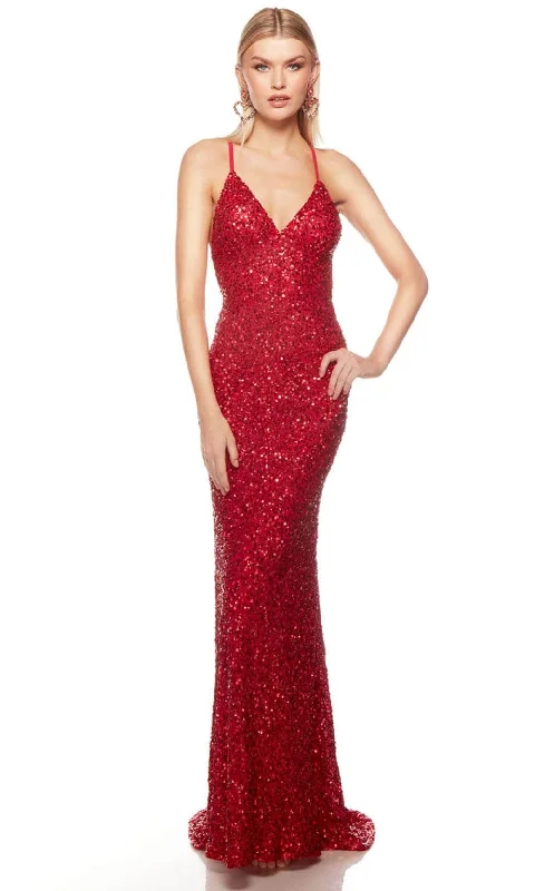 prom dress accessoriesAlyce Paris 88003 - Sequin Open Back Prom Dress