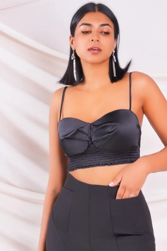 Leotard Maternity BrasBlack Satin Bralette