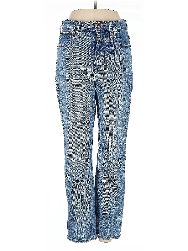 women's denim jeans for pear-shaped bodiesHigh-Rise Straight-leg Jeans in Light Wash