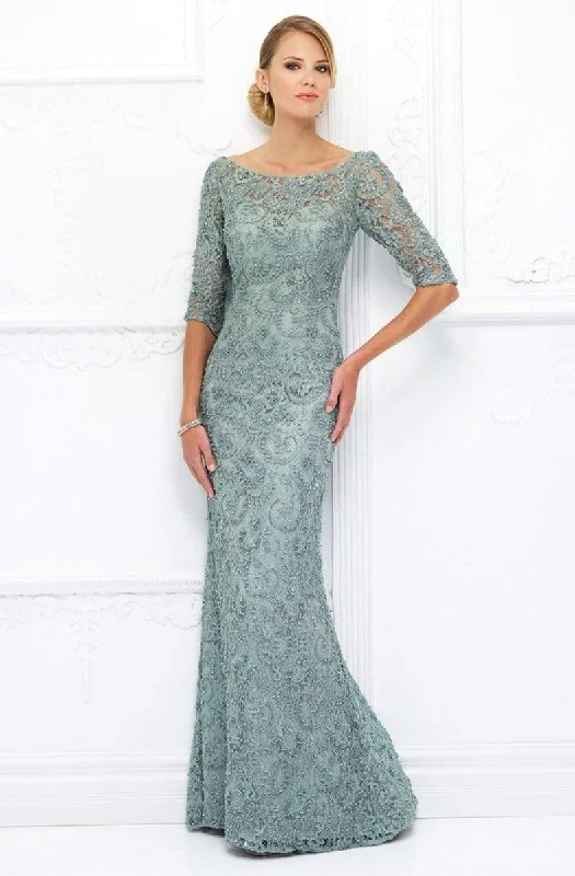 Formal Dress for Charity AwardsIvonne D for Mon Cheri - 118D06 Beaded Lace Illusion Bateau Tulle Gown