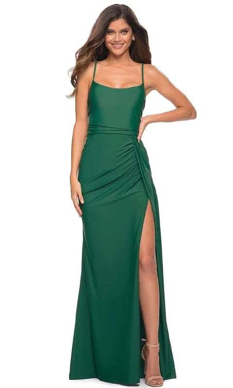 Formal Dress for Oscar NightsLa Femme - 30610 Scoop Neck Slit Long Gown