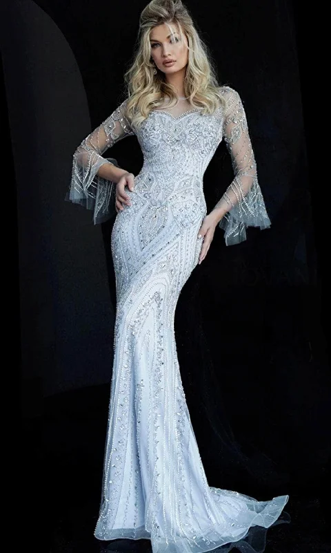 Formal Dress for Theater OpeningsJovani 60827SC - Beaded Lace Formal Gown