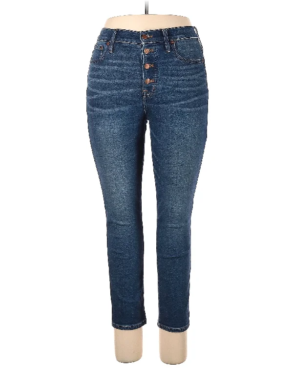 women's denim jeans with patchesHigh-Rise Skinny Jeans in Dark Wash