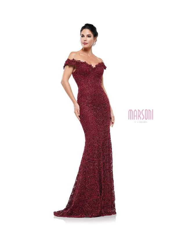 Formal Dress for ConcertsMarsoni by Colors - Off Shoulder Sheath Lace Gown M221