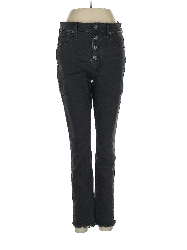 women's denim jeans with distressed back pocketsHigh-Rise Bootleg Jeans