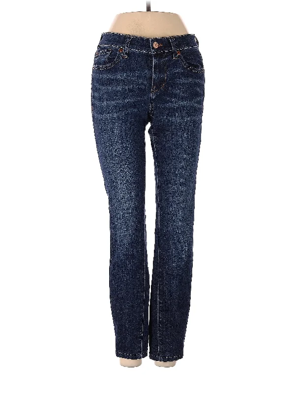 women's denim jeans with functional pocketsLow-Rise Straight-leg Jeans in Dark Wash