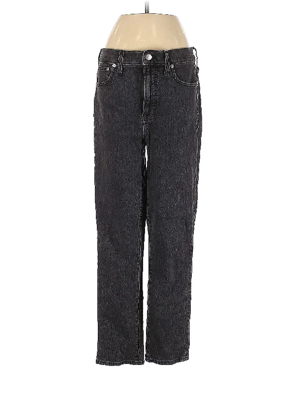 women's denim jeans for a cozy dayMid-Rise Straight-leg Jeans in Dark Wash