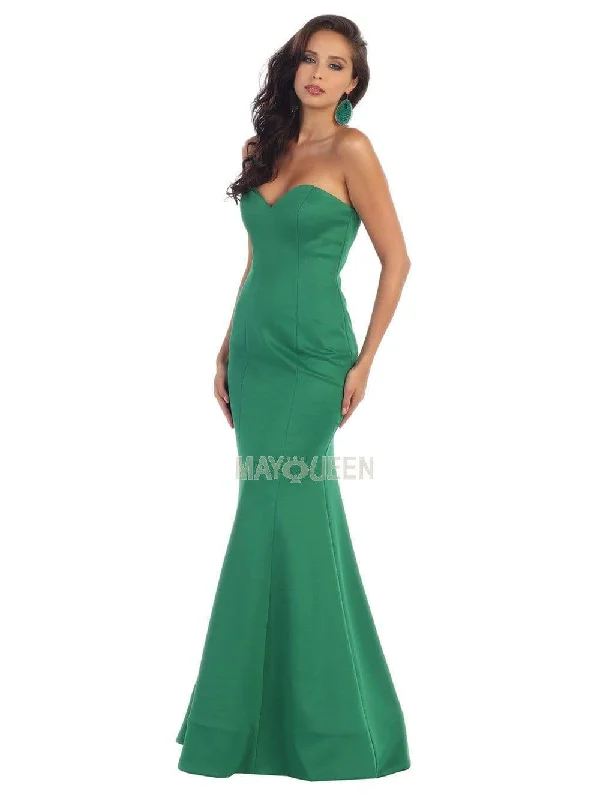 Formal Dress for Destination WeddingsMay Queen - RQ7305 Strapless Sweetheart Trumpet Gown