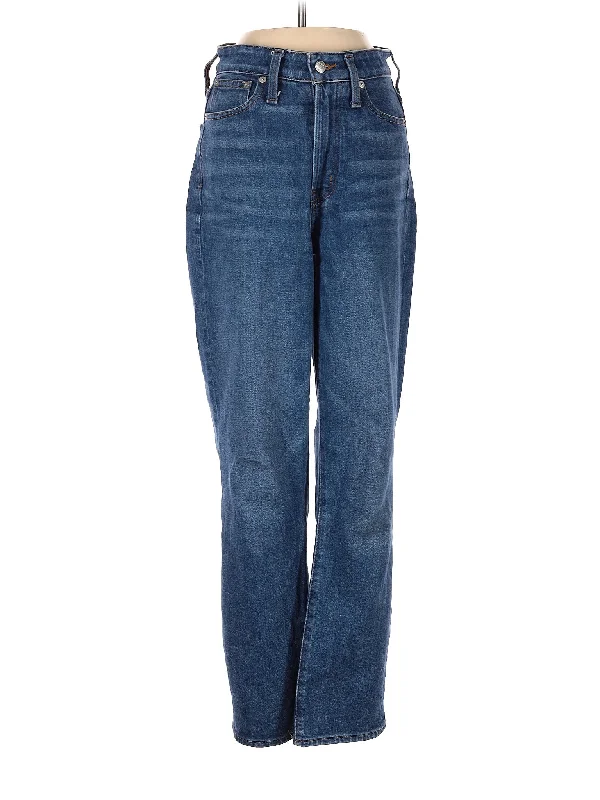 women's denim jeans with sequinsHigh-Rise Straight-leg Jeans in Medium Wash