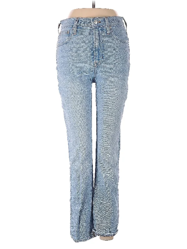 women's denim jeans for athletic bodiesHigh-Rise Bootleg Jeans in Light Wash