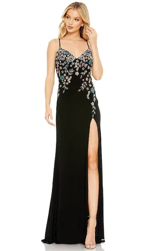 Formal Dress for Holiday PartiesMac Duggal 42006 - V-Neck Beaded Floral Gown