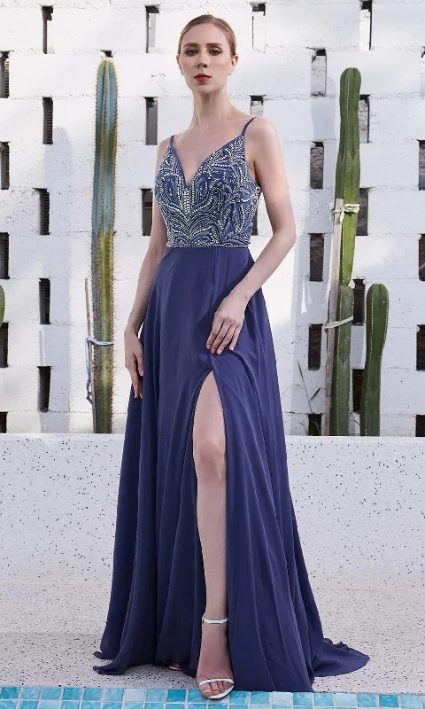 Formal Dress for Golden GlobesJ'Adore Dresses - JM103 V-Neck Crystal Beaded Bodice Chiffon A-Line Gown