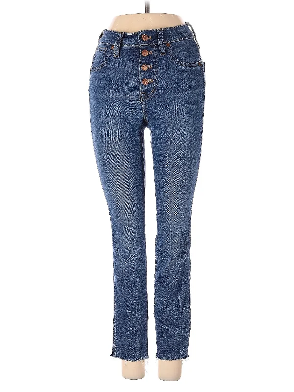 women's denim jeans for a night outMid-Rise Straight-leg Jeans in Medium Wash