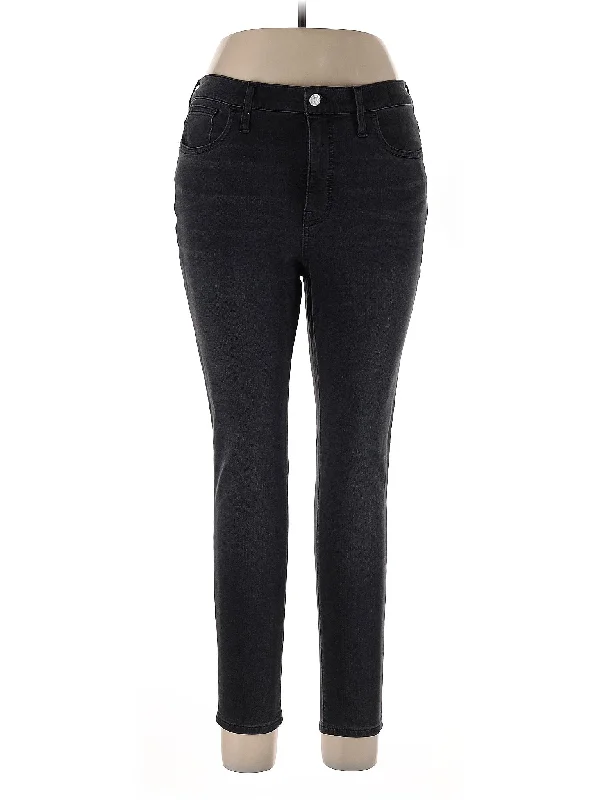 women's denim jeans with elastic waistbandsMid-Rise Skinny Jeans in Dark Wash