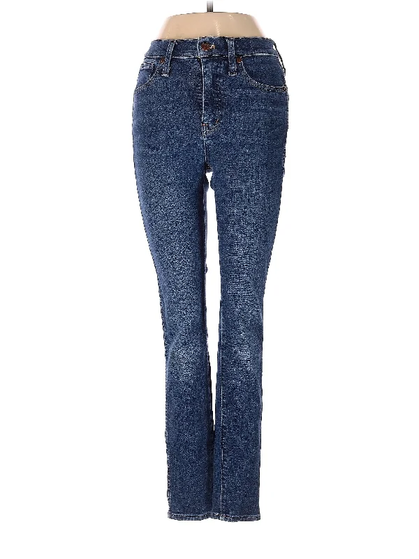 women's denim jeans with frayed edgesMid-Rise Bootleg Jeans in Medium Wash