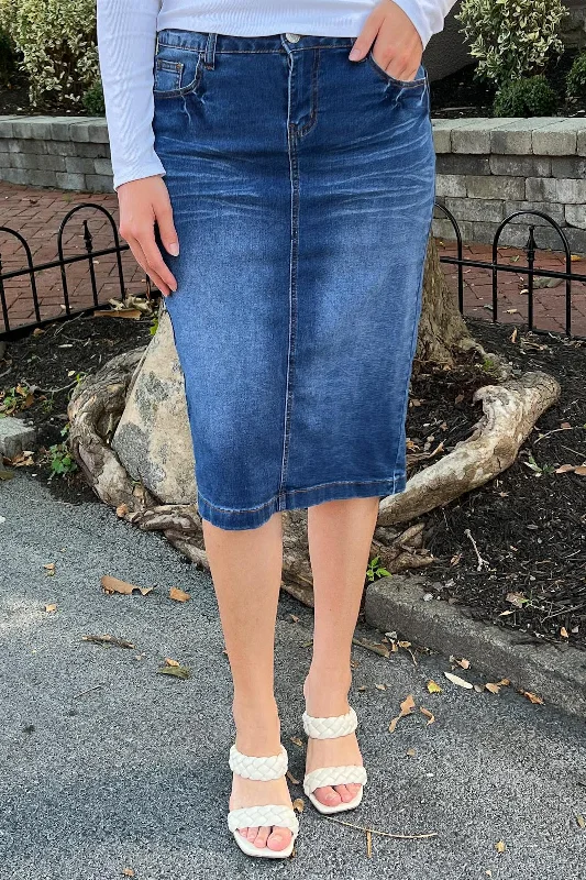 Emily Indigo Denim Skirt