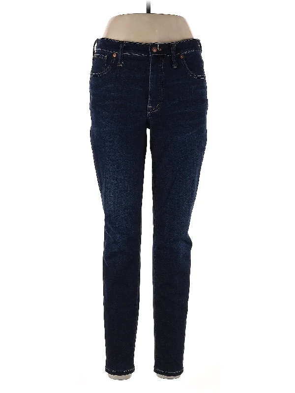 women's denim jeans with distressed back pocketsMid-Rise Skinny Jeans in Dark Wash