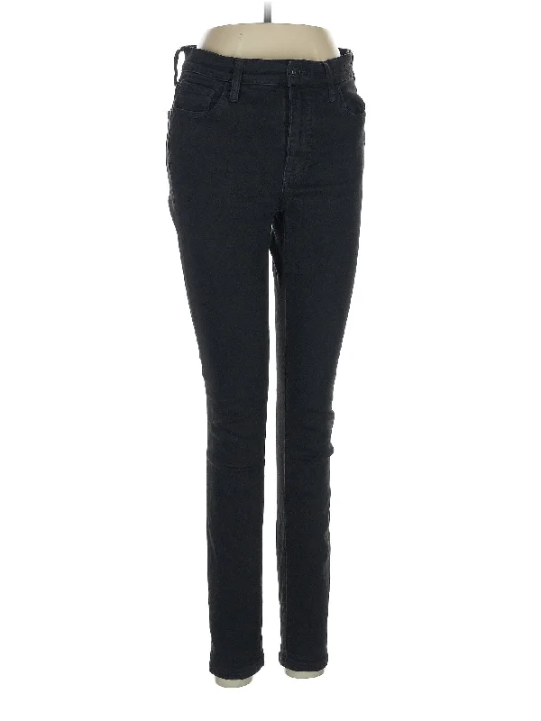 women's denim jeans with zipper-fly closureLow-Rise Skinny Jeans in Dark Wash