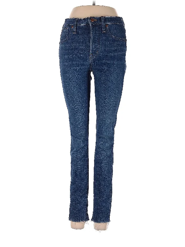 women's denim jeans for a casual FridayMid-Rise Skinny Jeans in Dark Wash