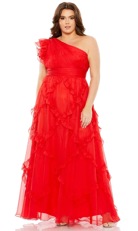 Formal Dress for Cruise Ship EventsMac Duggal 68540 - Ruffled One Shoulder Gown