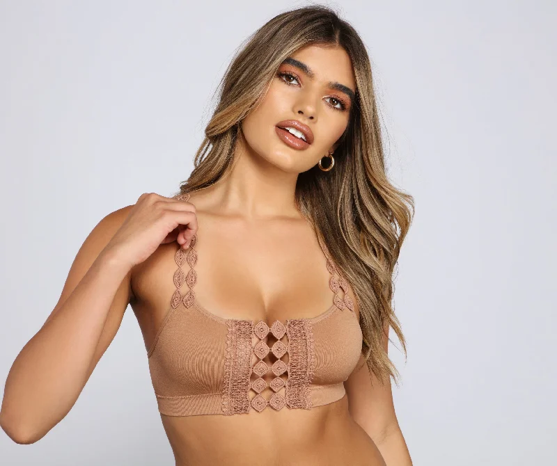 Racerback Wireless BrasCrochet Cutie Bralette