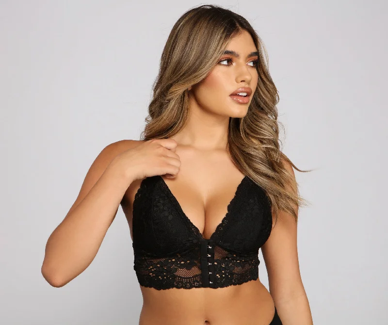 Racerback Adjustable BrasSheer And Stunning Lace Bralette