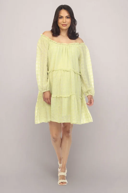 Green Long Sleeve Spring Maternity Dress