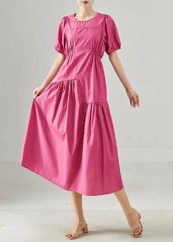 maxi dresses under $50Modern Rose Asymmetrical Wrinkled Cotton Long Dresses Summer