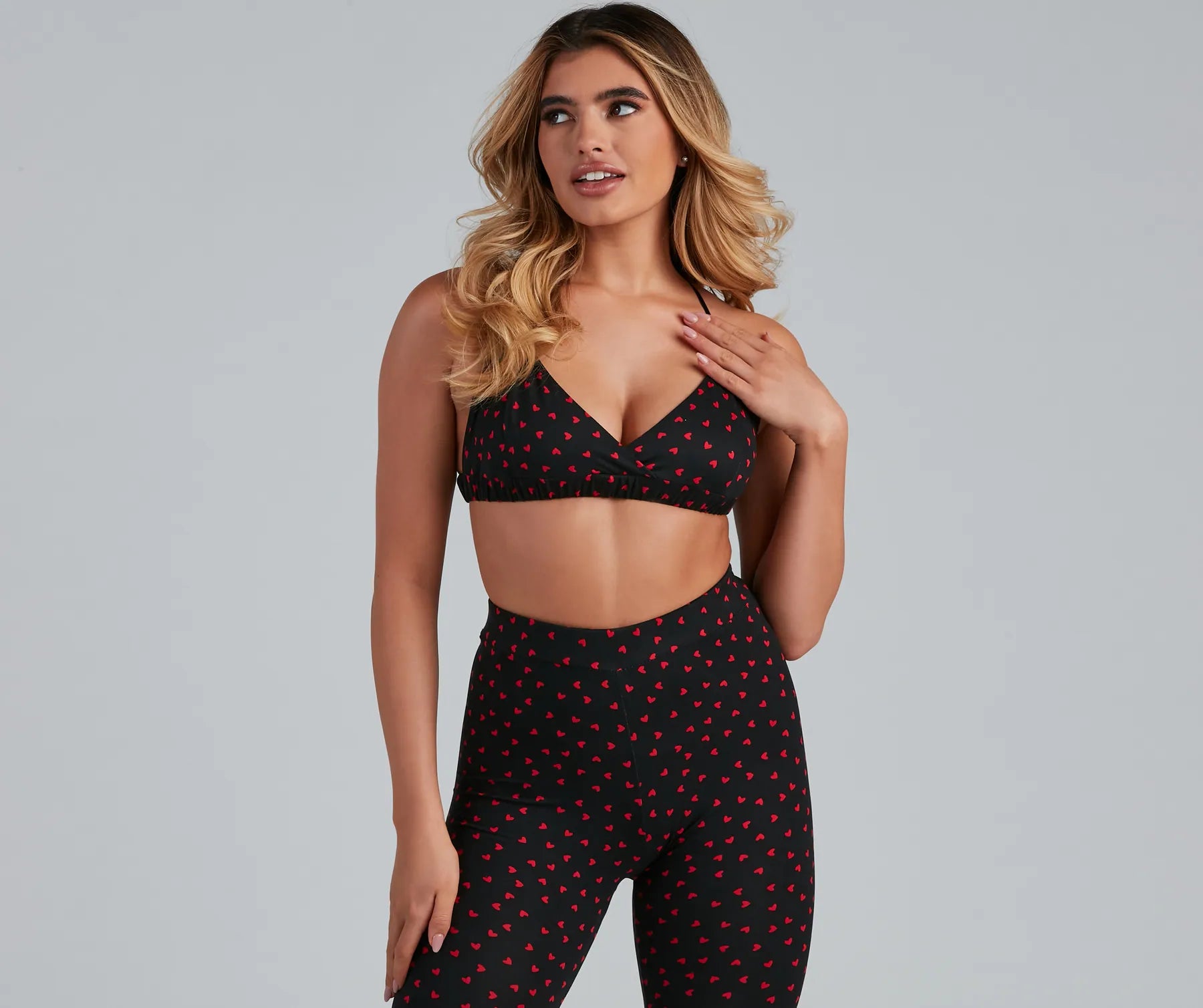 Backless BrasSo Flirty Heart Printed Bralette