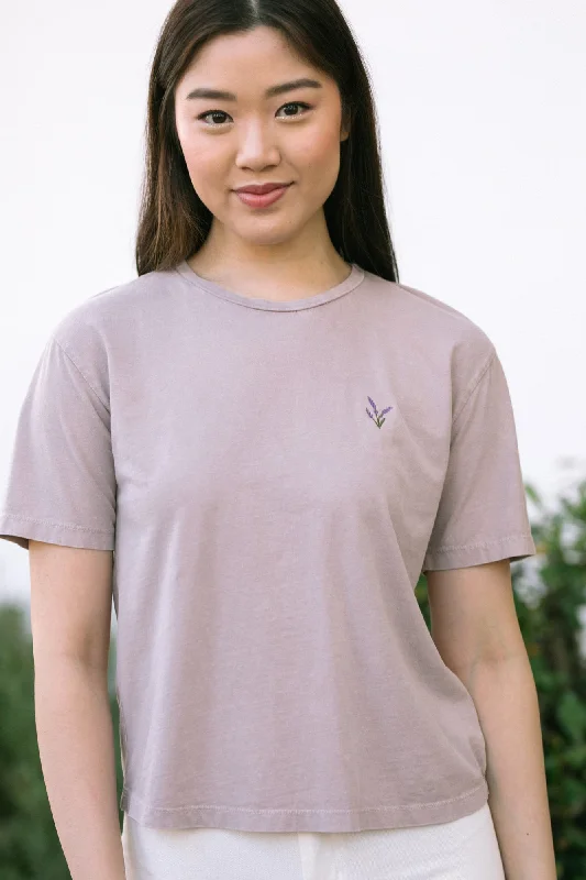 women's T-shirts with high-low hemlinesKatie Embroidered T-Shirt