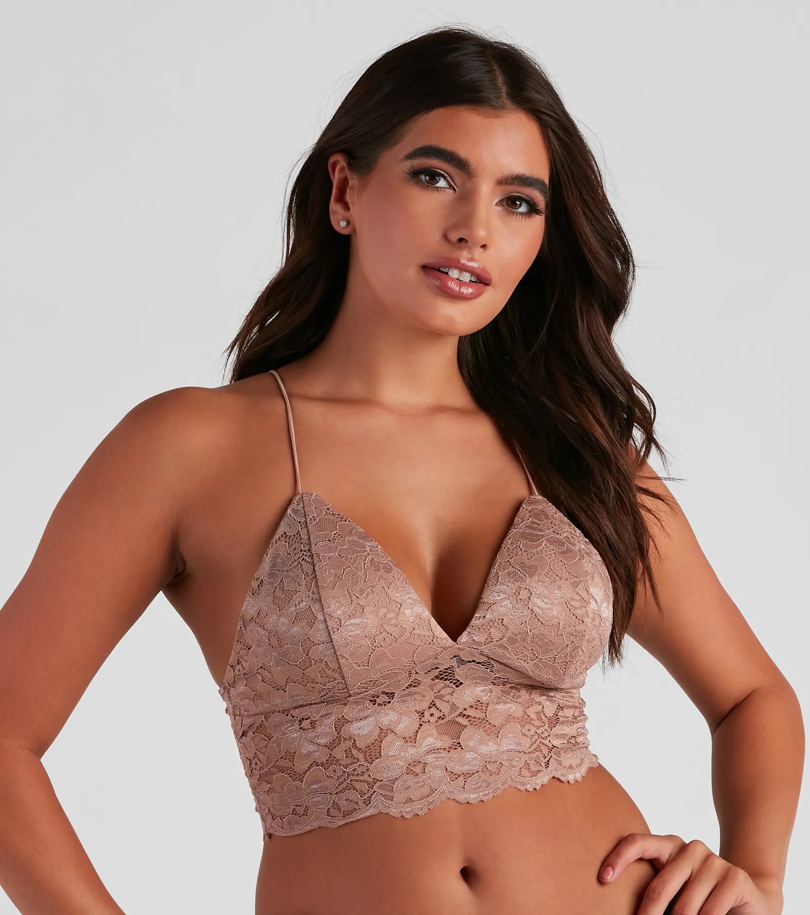 Strapless BrasPretty Poised Lace Longline Bralette