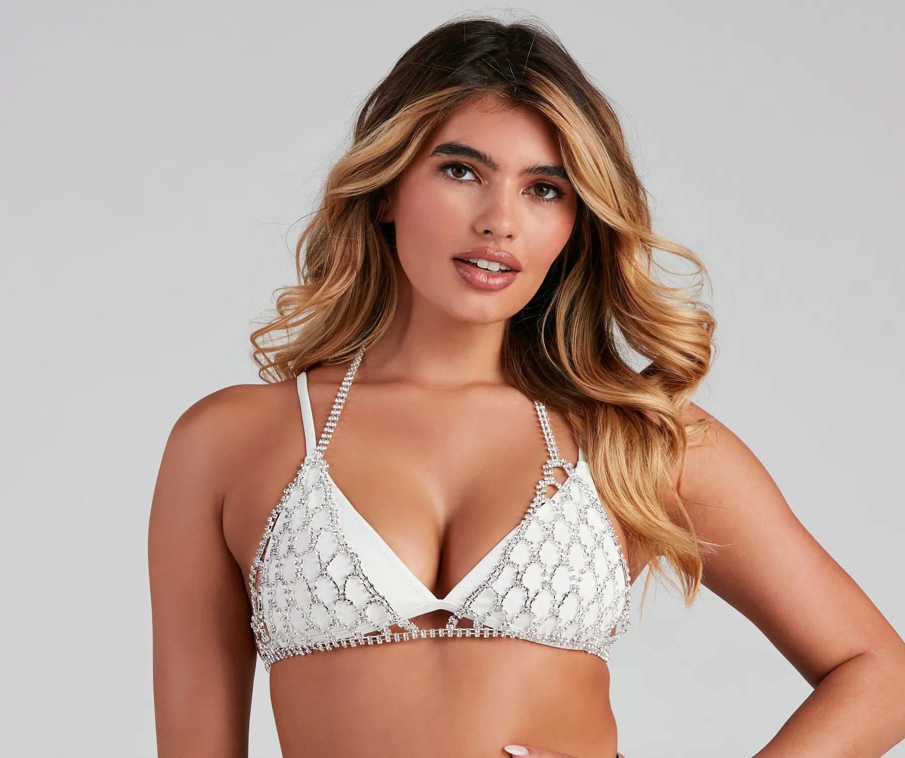 Wire-Free BrasBoho Glam Rhinestone Bralette