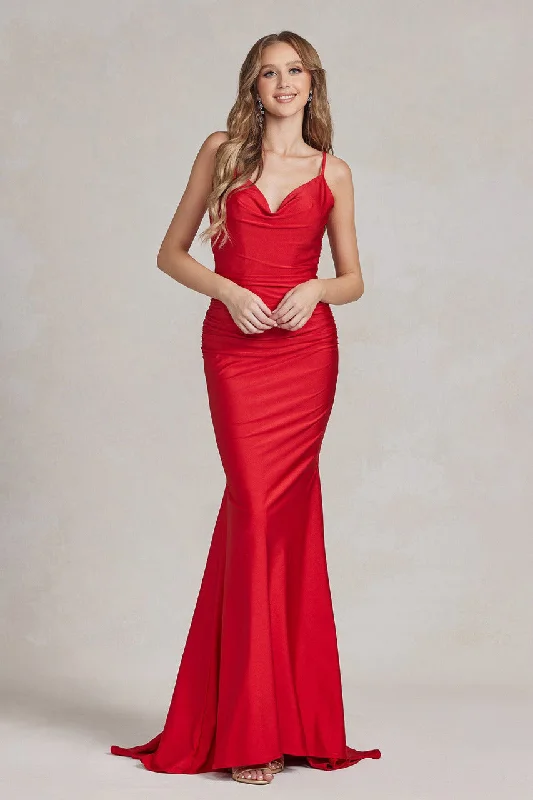 bodycon dresses with halter necksLa Merchandise LAXK490 Simple Stretchy Bodycon Formal Prom Gown