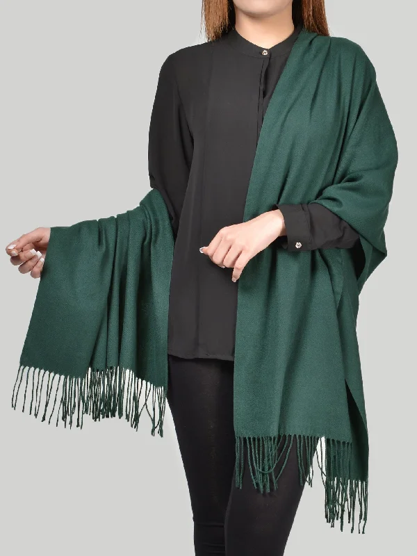 Woolen Shawl-Dark Green