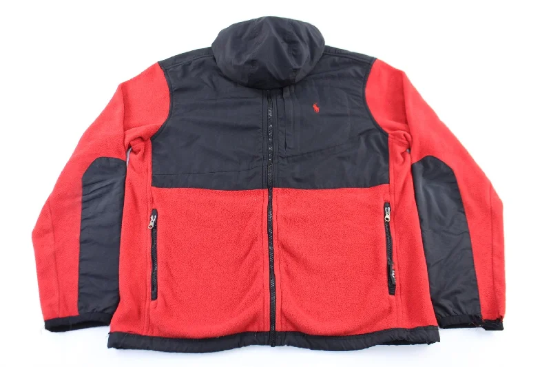 Polo by Ralph Lauren Embroidered Logo Black & Red Zip Up Jacket