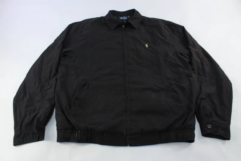 Polo by Ralph Lauren Embroidered Logo Black Zip Up Jacket