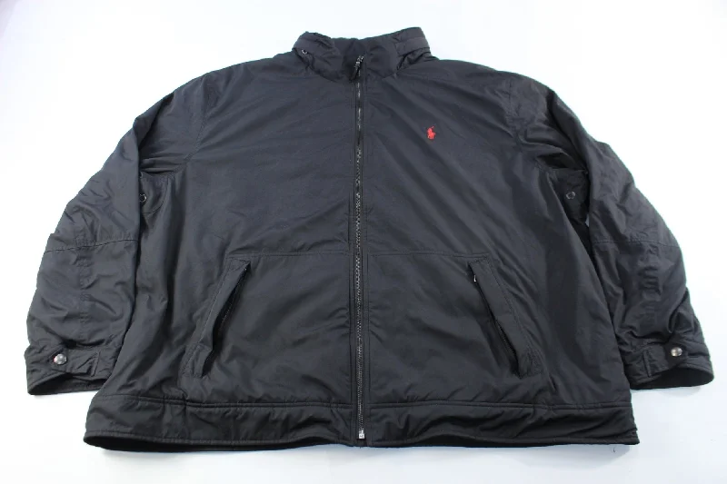 Polo by Ralph Lauren Embroidered Logo Black Zip Up Jacket