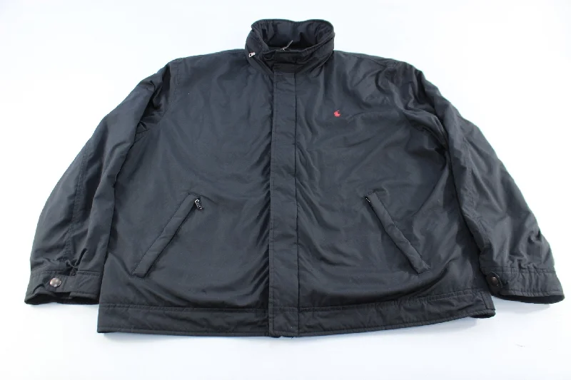 Polo by Ralph Lauren Embroidered Logo Black Zip Up Jacket