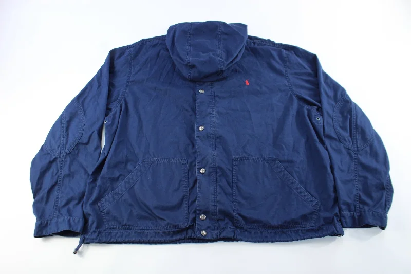 Polo by Ralph Lauren Embroidered Logo Blue Zip Up Jacket