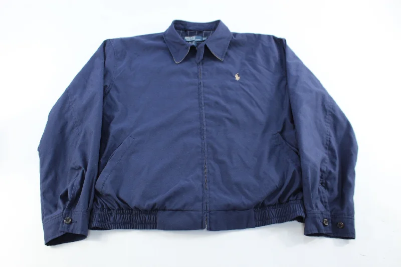 Polo by Ralph Lauren Embroidered Logo Navy Blue Zip Up Jacket