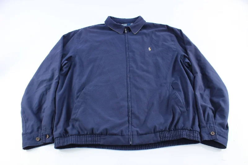 Polo by Ralph Lauren Embroidered Logo Navy Blue Zip Up Jacket