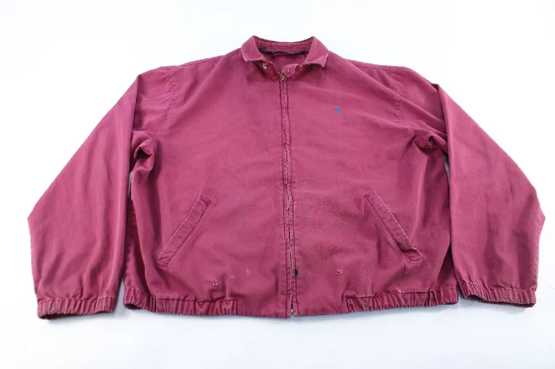 Polo by Ralph Lauren Embroidered Logo Plum Zip Up Jacket