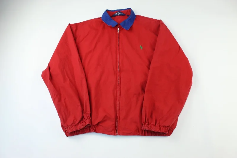 Polo by Ralph Lauren Embroidered Logo Red & Blue Zip Up Jacket