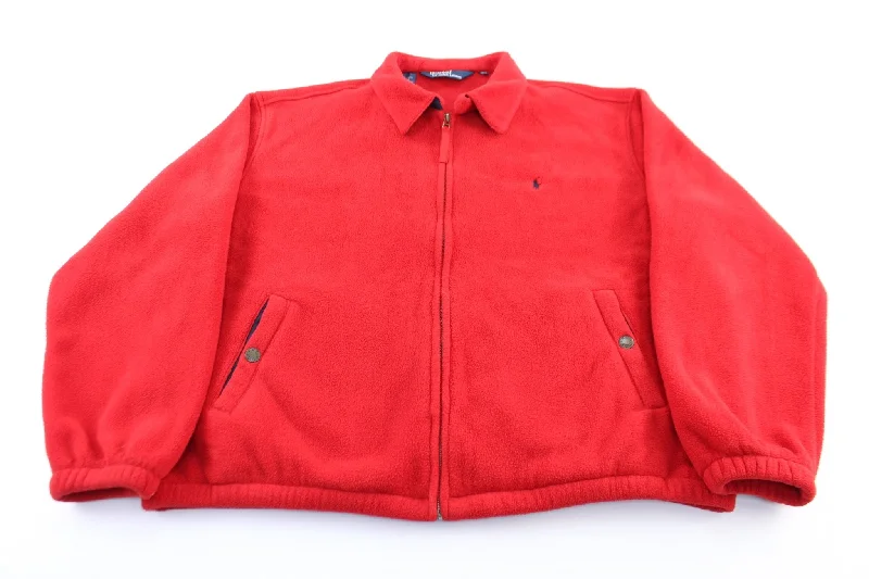 Polo by Ralph Lauren Embroidered Logo Red Polartec Zip Up Jacket