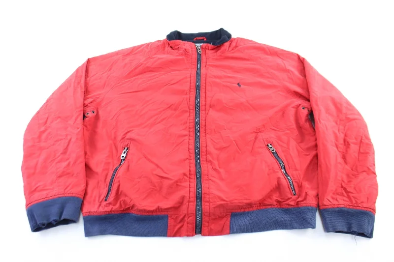 Polo by Ralph Lauren Embroidered Logo Red Zip Up Jacket