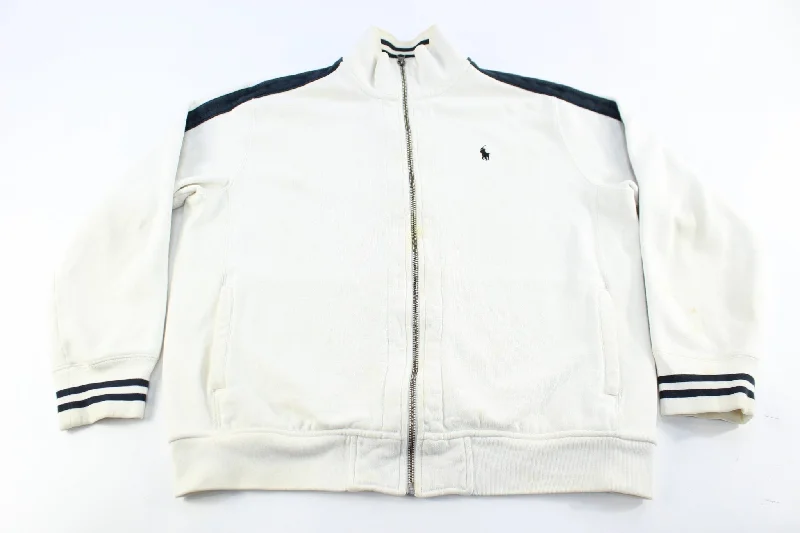 Polo by Ralph Lauren Embroidered Logo White & Black Zip Up Jacket